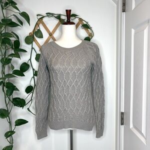 TAHARI Pure Luxe Wool Cashmere Blend Crewneck Sweater